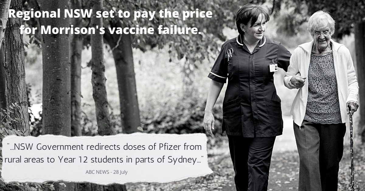 Pfizer vaccines taken away in another blow to regional communities Main Image