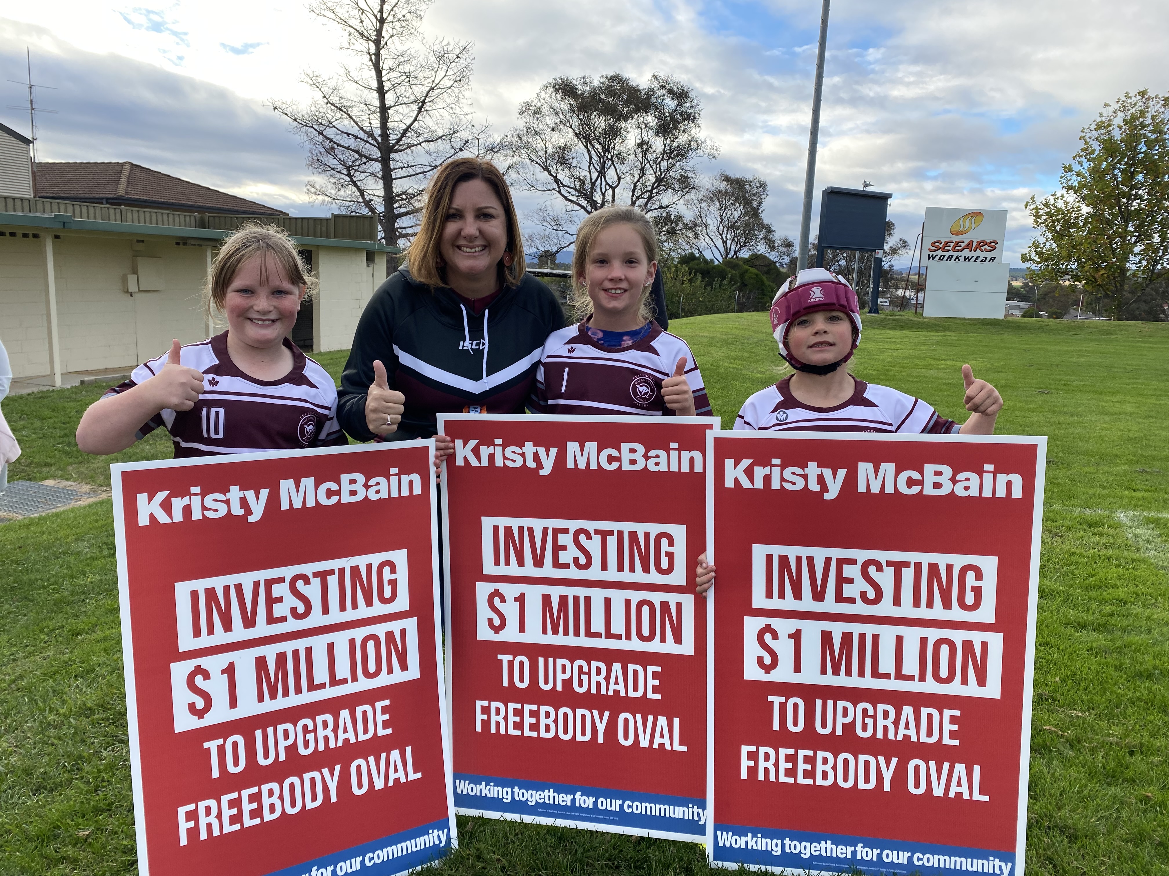 KRISTY MCBAIN COMMITS $1MILLION TO FREEBODY OVAL Main Image